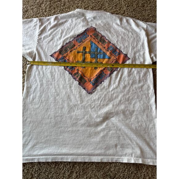 Vintage Sideout Sport USA Made Single Stitched White XL T-shirt - Picture 7 of 8
